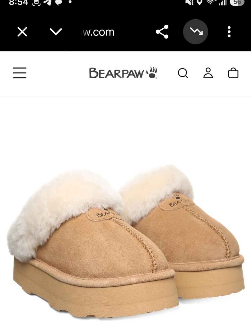 Bearpaw 10 Retro Loki Chuncky Platform Sheepskin-Lined Slide /slipper